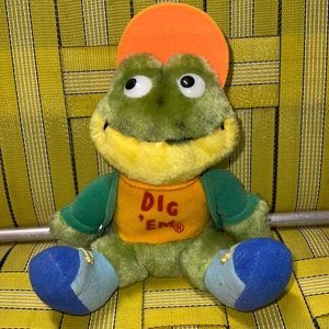 Vintage 1980 Kellogg Cereal Sugar Smacks Dig 'Em Frog Dakin Bean Bag